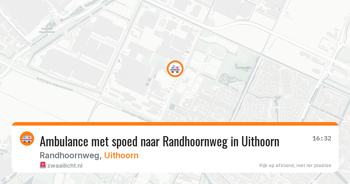 Ambulance met spoed naar Randhoornweg in Uithoorn — 26 mrt 2026