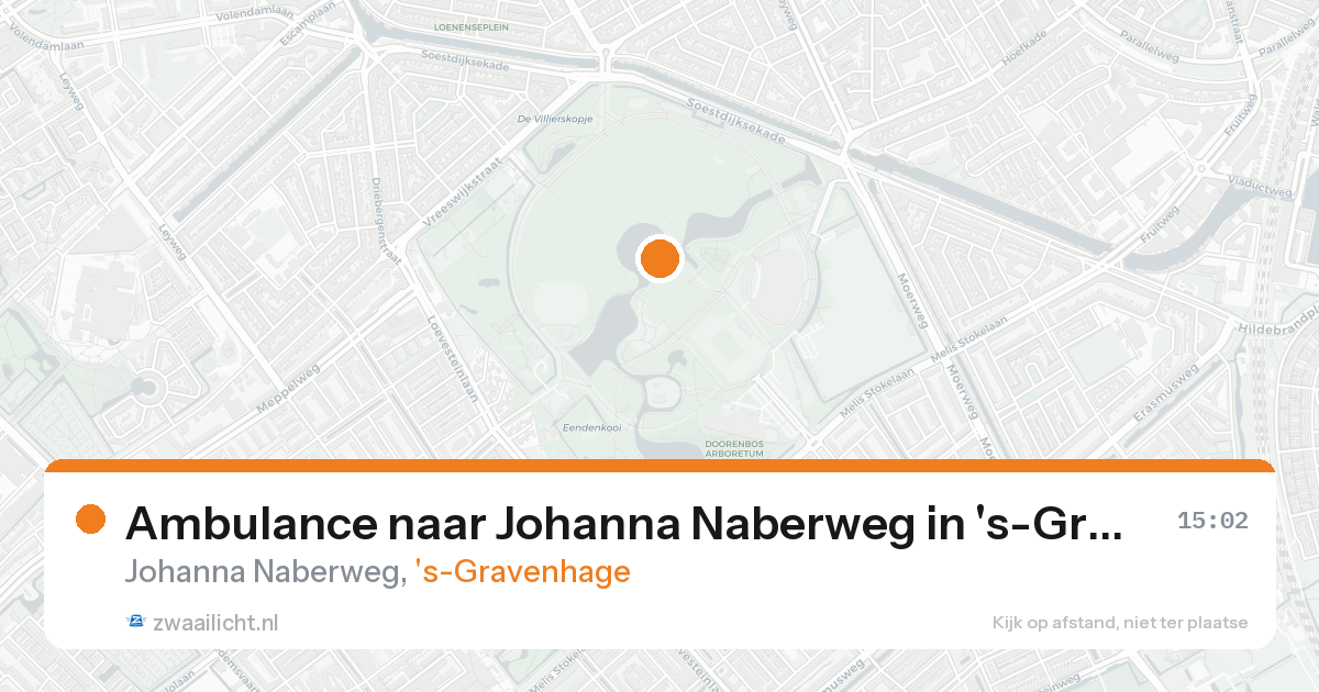 Ambulance naar Johanna Naberweg in 's-Gravenhage — 16 aug 2026
