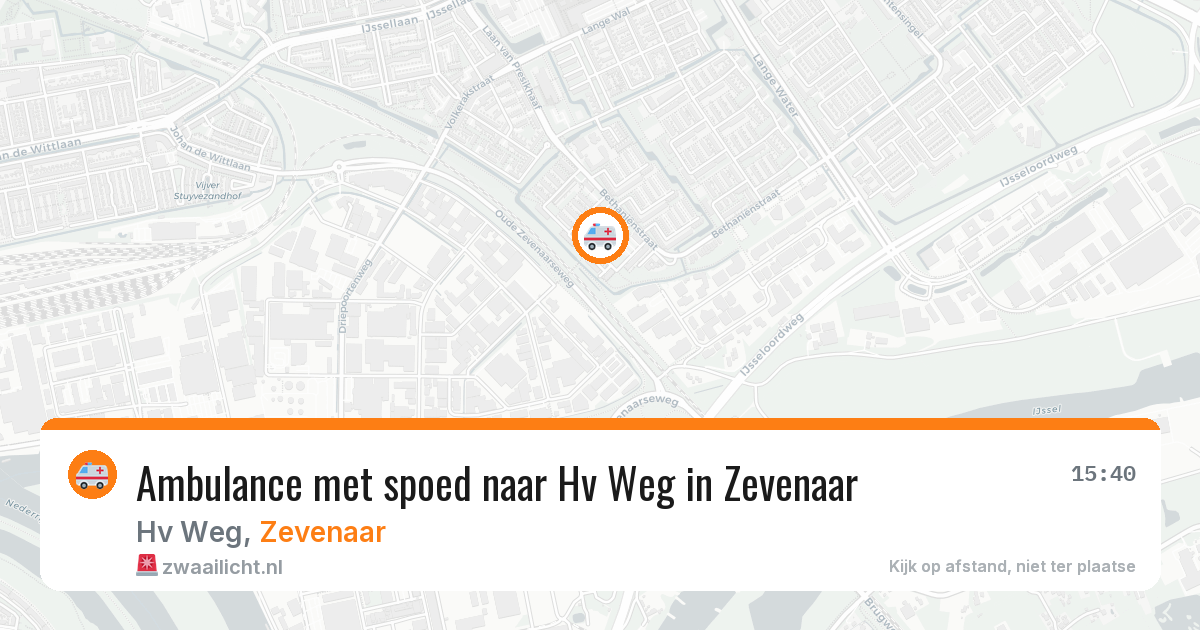 Ambulance met spoed naar Hv Weg in Zevenaar — 10 jul 2026