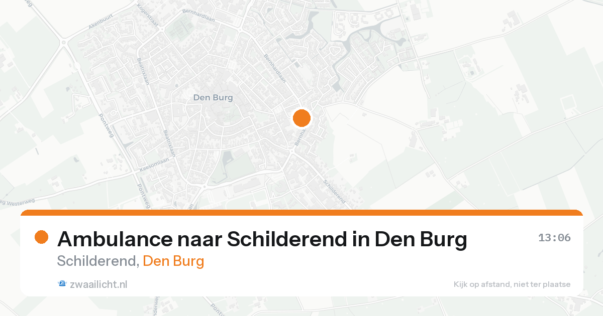 Ambulance naar Schilderend in Den Burg — 22 aug 2026