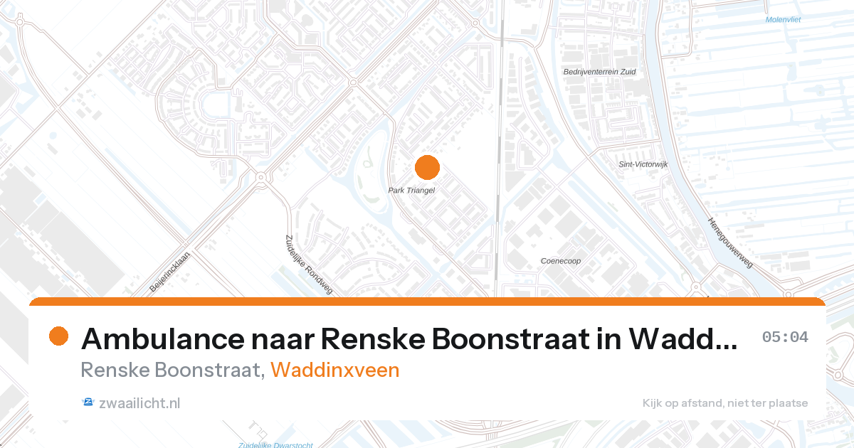 Ambulance naar Renske Boonstraat in Waddinxveen — 13 feb 2026