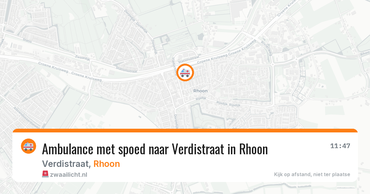 Ambulance met spoed naar Verdistraat in Rhoon — 29 jun 2026