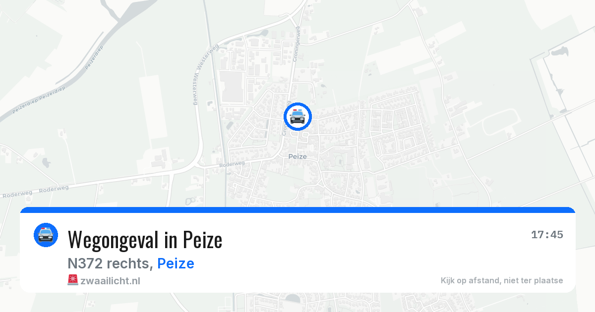 Wegongeval in Peize — 30 apr 2026