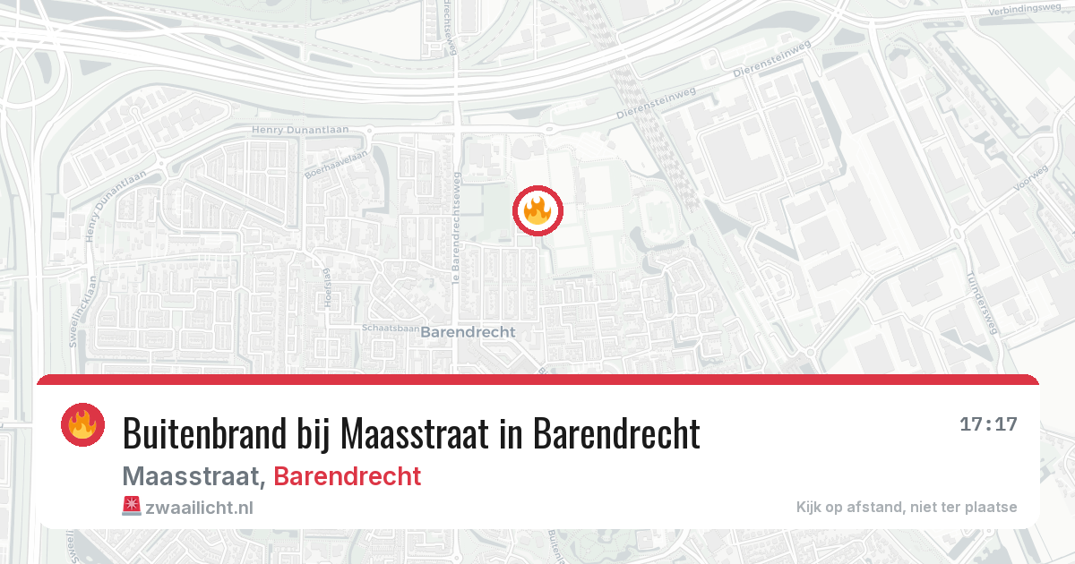 Buitenbrand bij Maasstraat in Barendrecht — 5 jun 2026