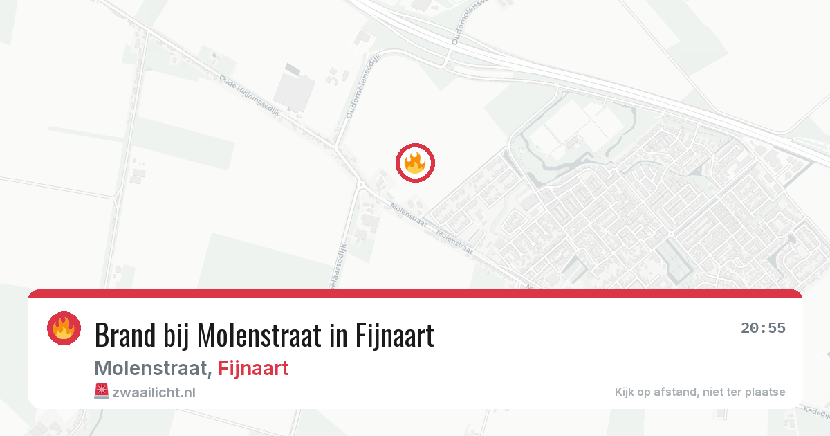 Brand bij Molenstraat in Fijnaart — 7 mei 2026
