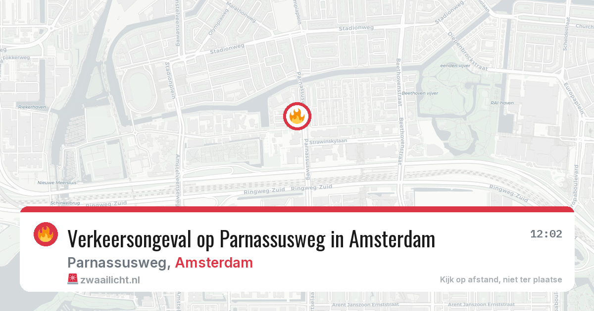 Verkeersongeval op Parnassusweg in Amsterdam — 4 mrt 2026