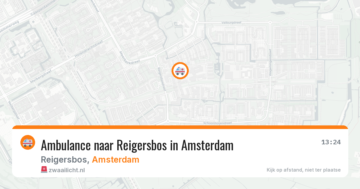 Ambulance naar Reigersbos in Amsterdam — 22 apr 2026