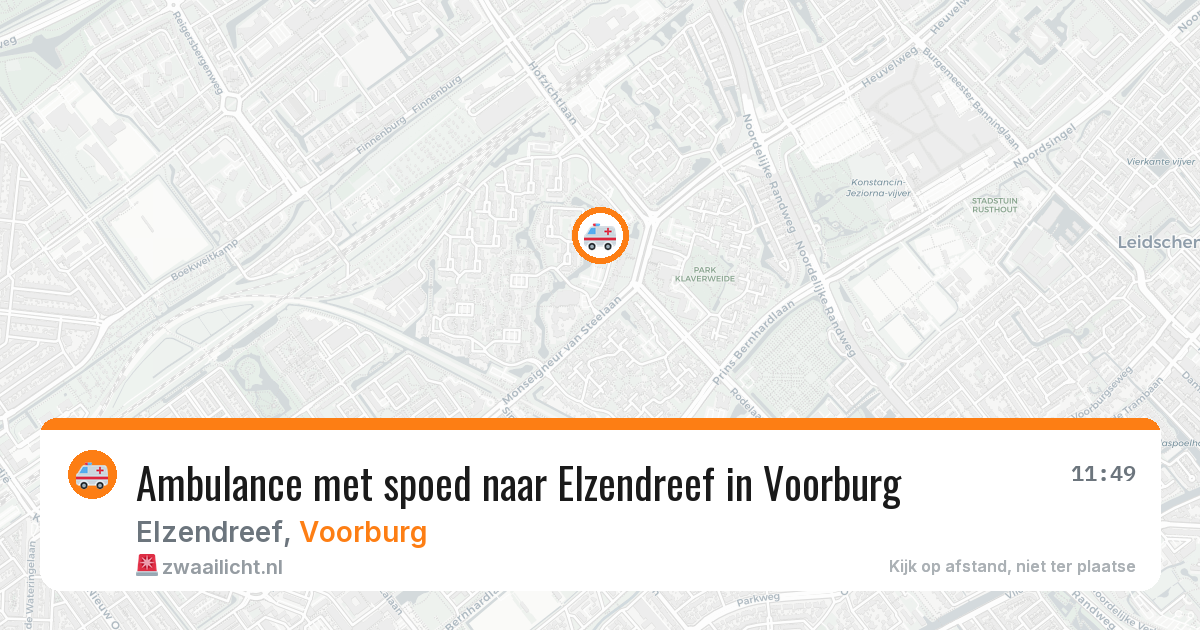 Ambulance met spoed naar Elzendreef in Voorburg — 9 feb 2026