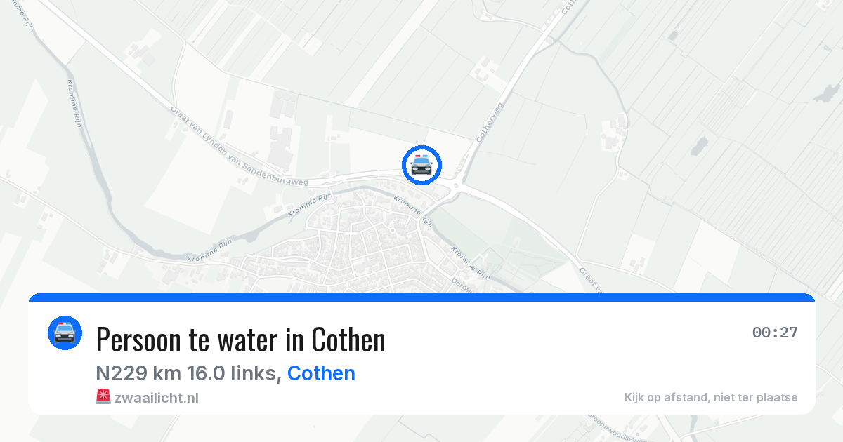 Persoon te water in Cothen — 6 mei 2026