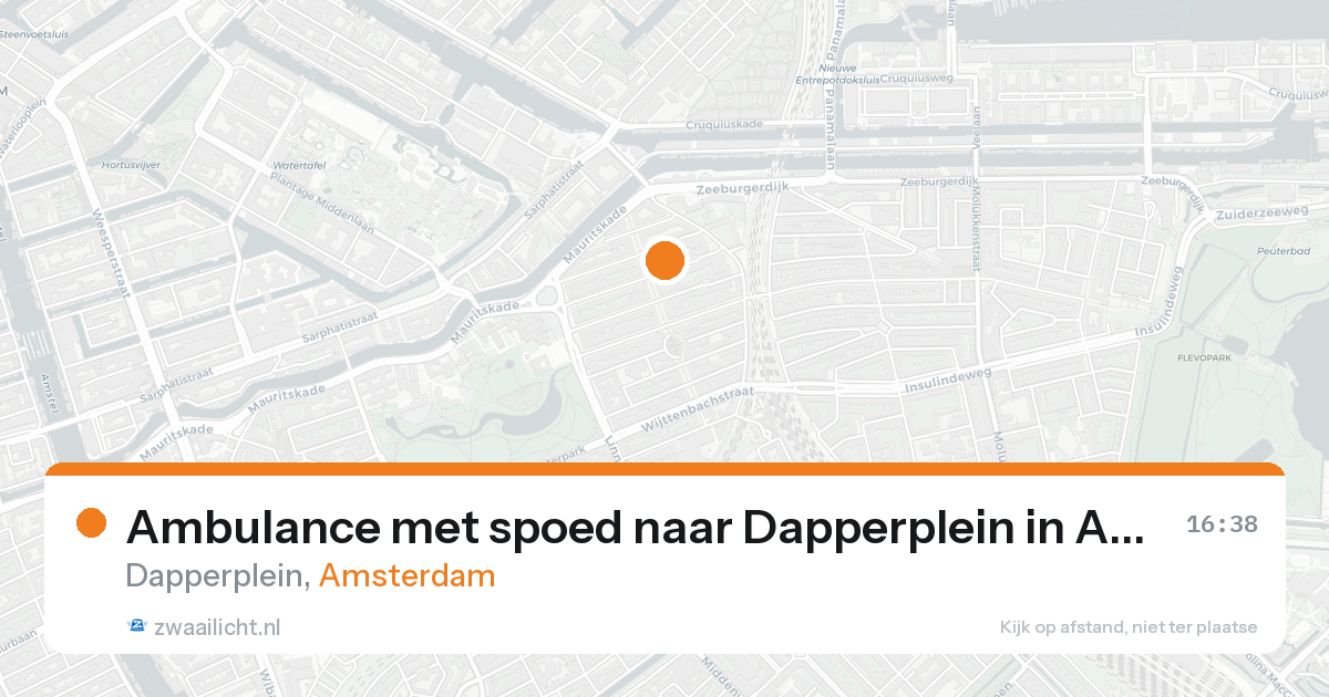 Ambulance met spoed naar Dapperplein in Amsterdam — 21 aug 2026