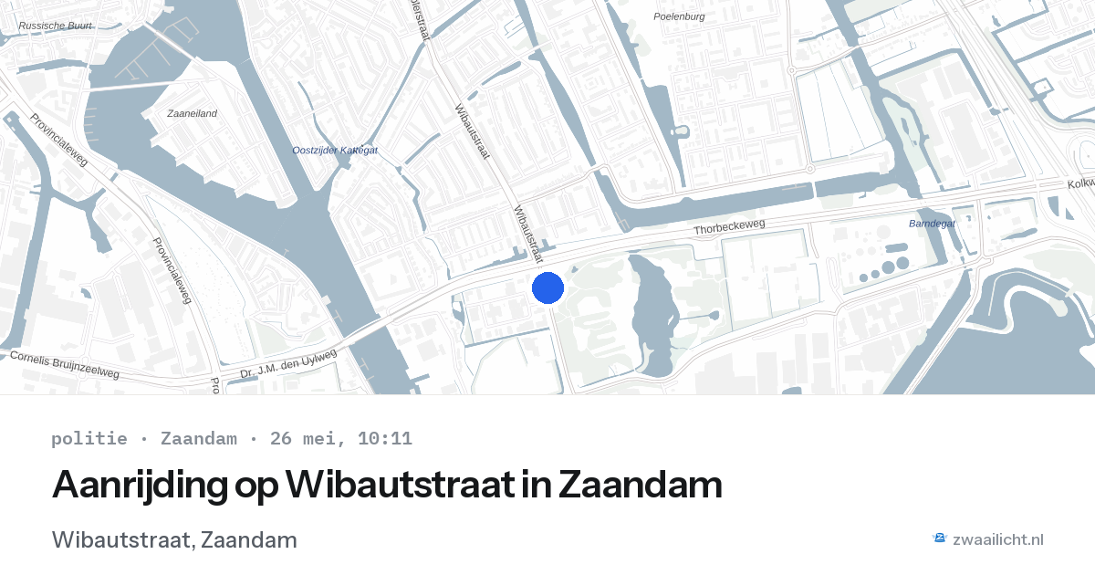 Aanrijding op Wibautstraat in Zaandam — 26 mei 2026