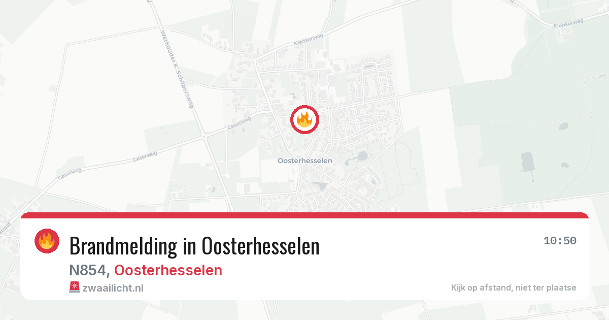 Brandmelding in Oosterhesselen — 6 aug 2026