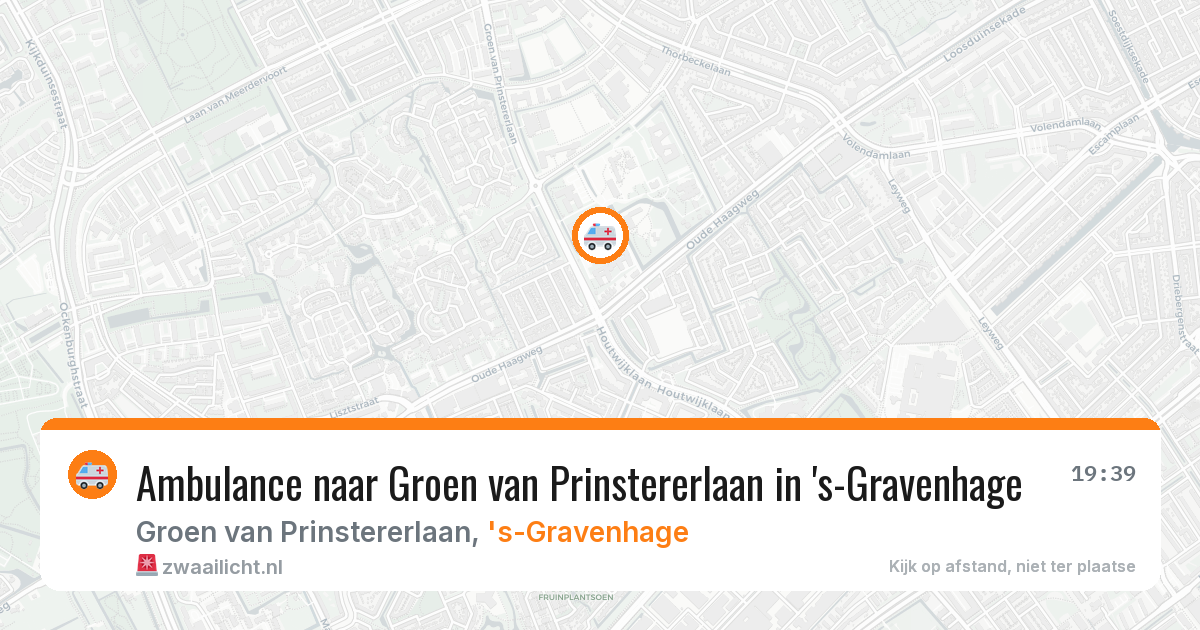 Ambulance naar Groen van Prinstererlaan in 's-Gravenhage — 25 jun 2026