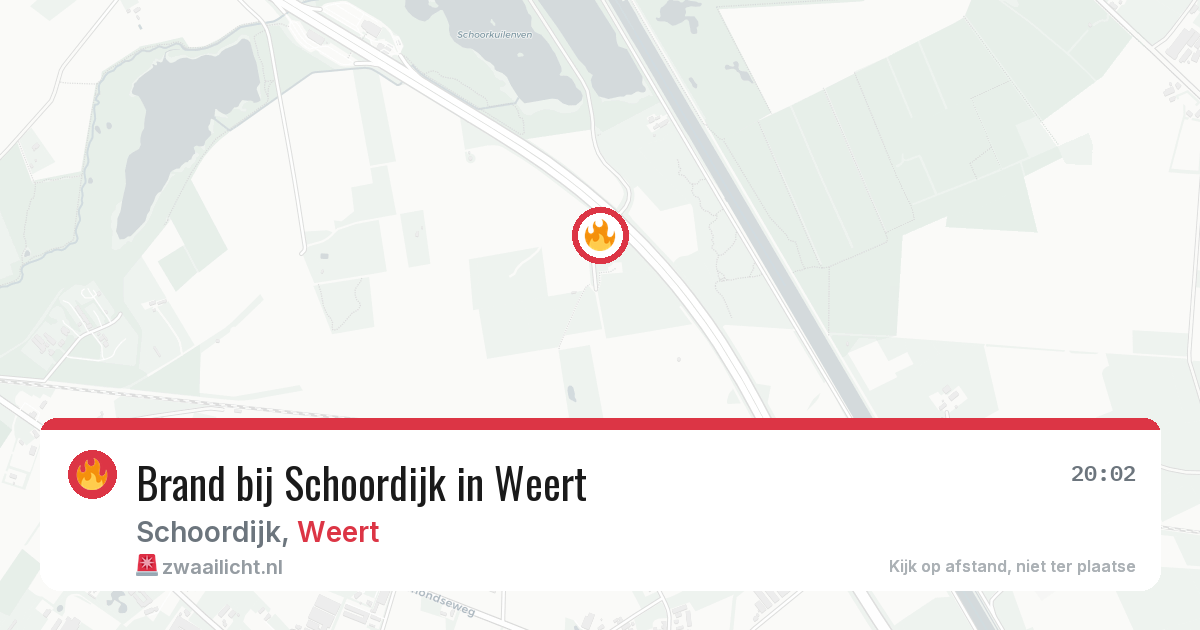 Brand bij Schoordijk in Weert — 6 aug 2026
