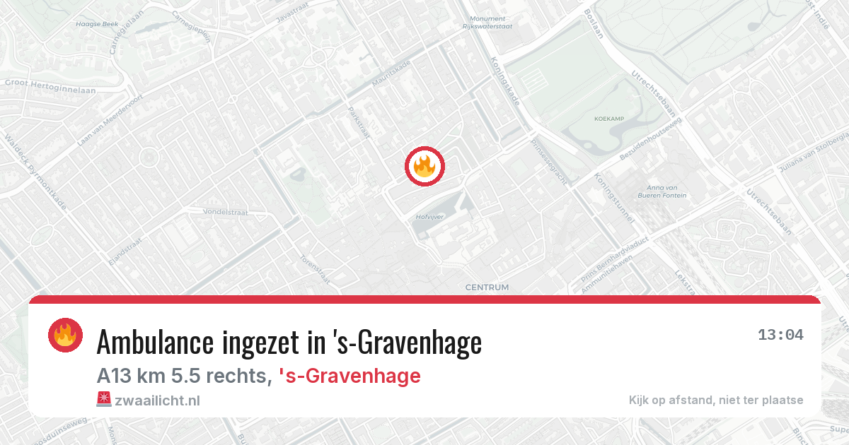 Ambulance ingezet in 's-Gravenhage — 9 apr 2026