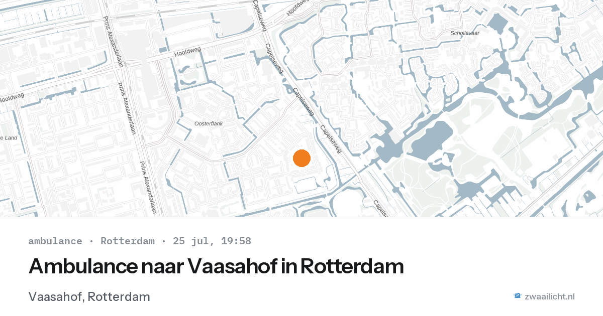 Ambulance naar Vaasahof in Rotterdam — 25 jul 2026