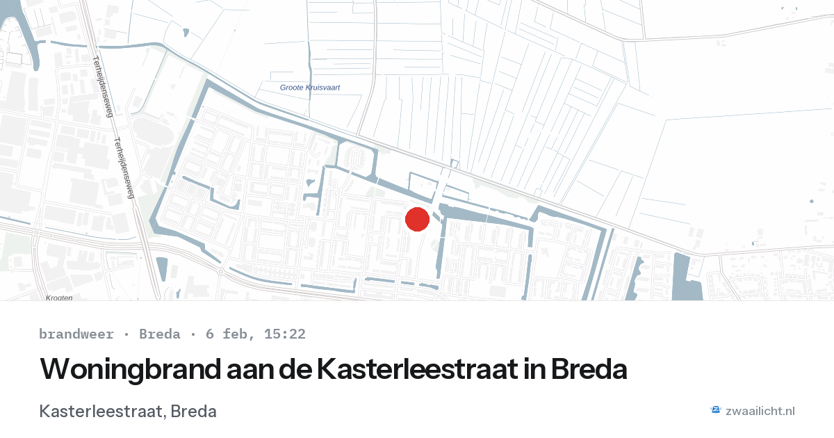 Woningbrand aan de Kasterleestraat in Breda — 6 feb 2026