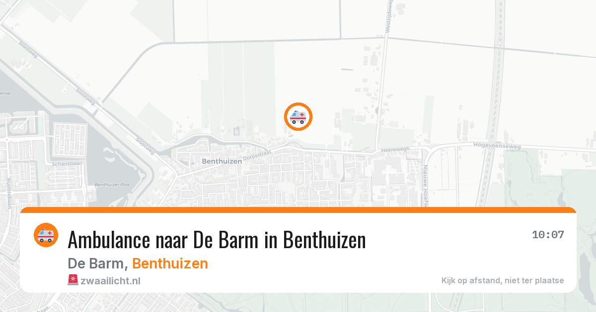Ambulance naar De Barm in Benthuizen — 15 jun 2026