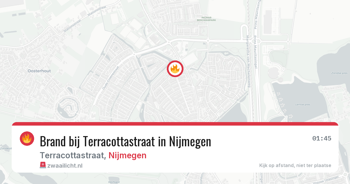 Brand bij Terracottastraat in Nijmegen — 29 jun 2026
