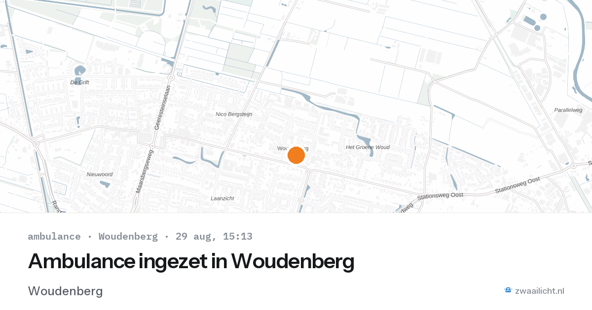 Ambulance ingezet in Woudenberg — 29 aug 2026
