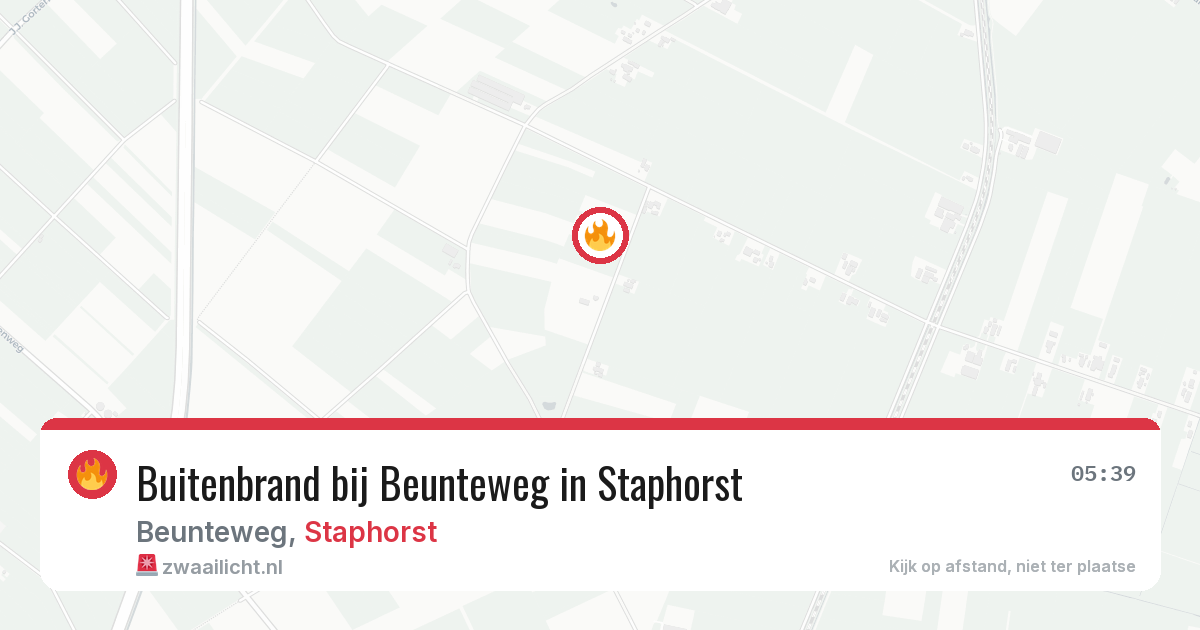 Buitenbrand bij Beunteweg in Staphorst — 10 apr 2026