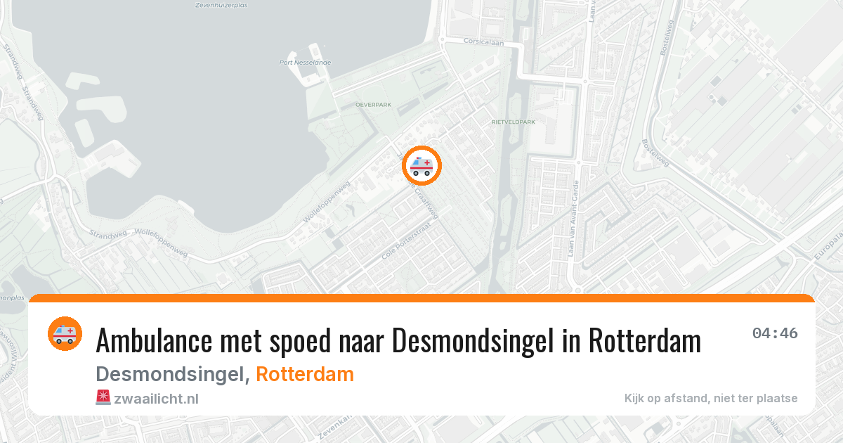 Ambulance met spoed naar Desmondsingel in Rotterdam — 14 apr 2026