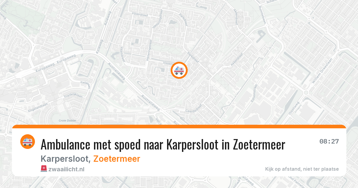 Ambulance met spoed naar Karpersloot in Zoetermeer — 3 aug 2026