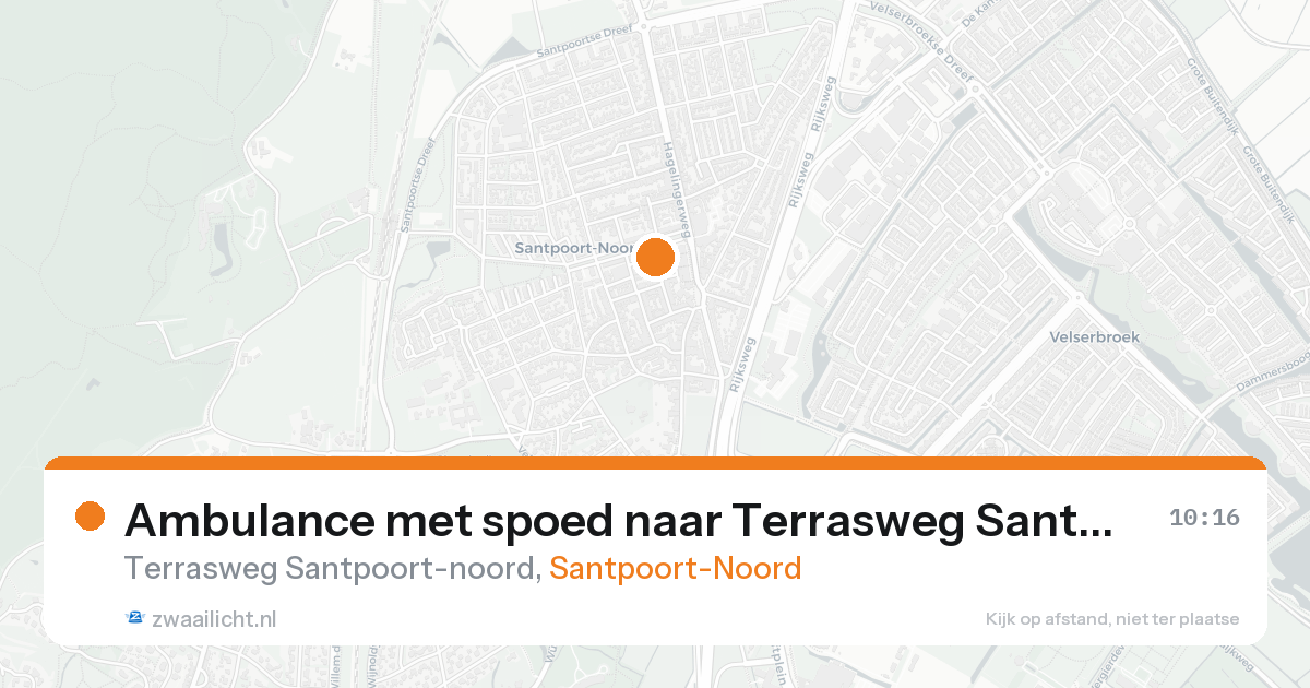 Ambulance met spoed naar Terrasweg Santpoort-noord in Santpoort-Noord — 8 feb 2026