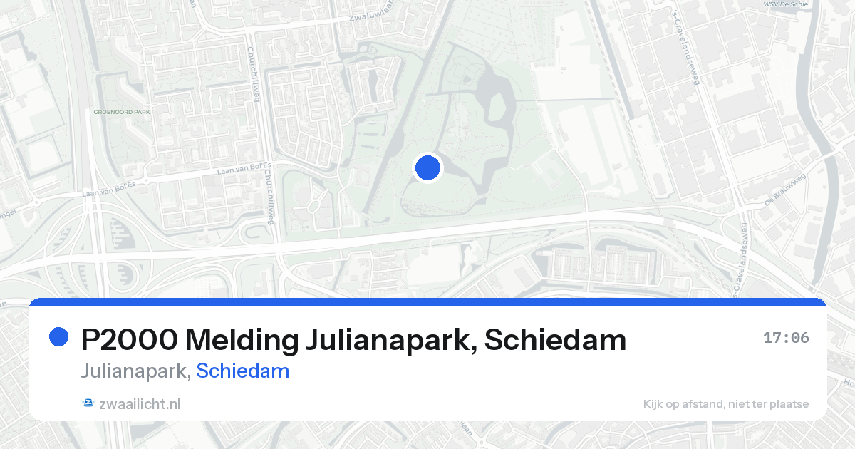 P2000 Melding Julianapark, Schiedam — 25 aug 2026