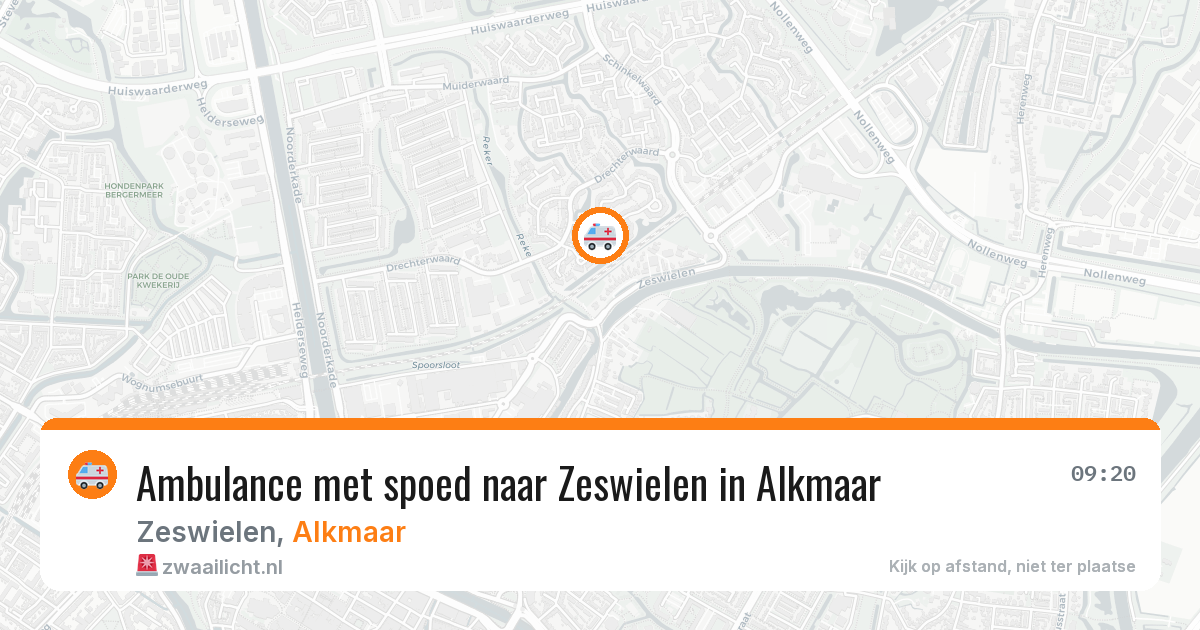Ambulance met spoed naar Zeswielen in Alkmaar — 14 jun 2026