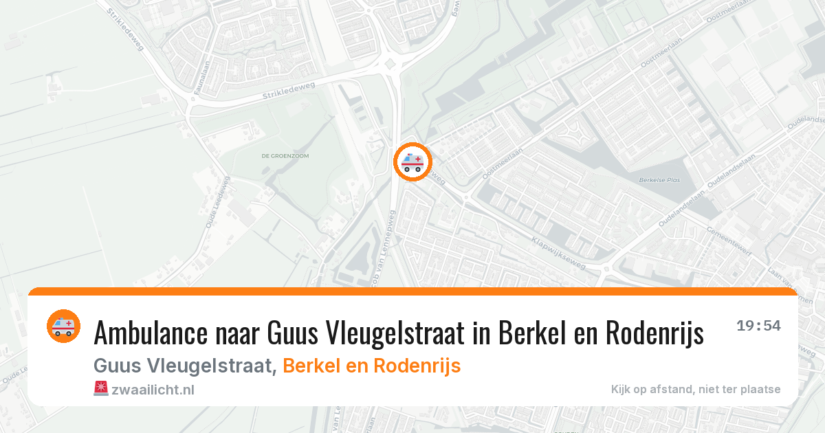 Ambulance naar Guus Vleugelstraat in Berkel en Rodenrijs — 5 jul 2026