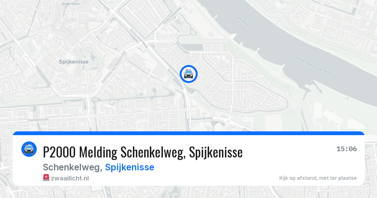 P2000 Melding Schenkelweg, Spijkenisse — 16 mei 2026
