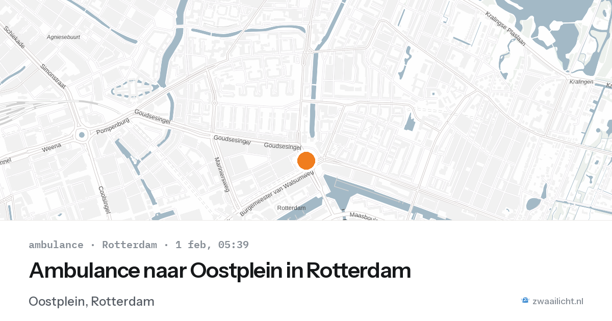 Ambulance naar Oostplein in Rotterdam — 1 feb 2026