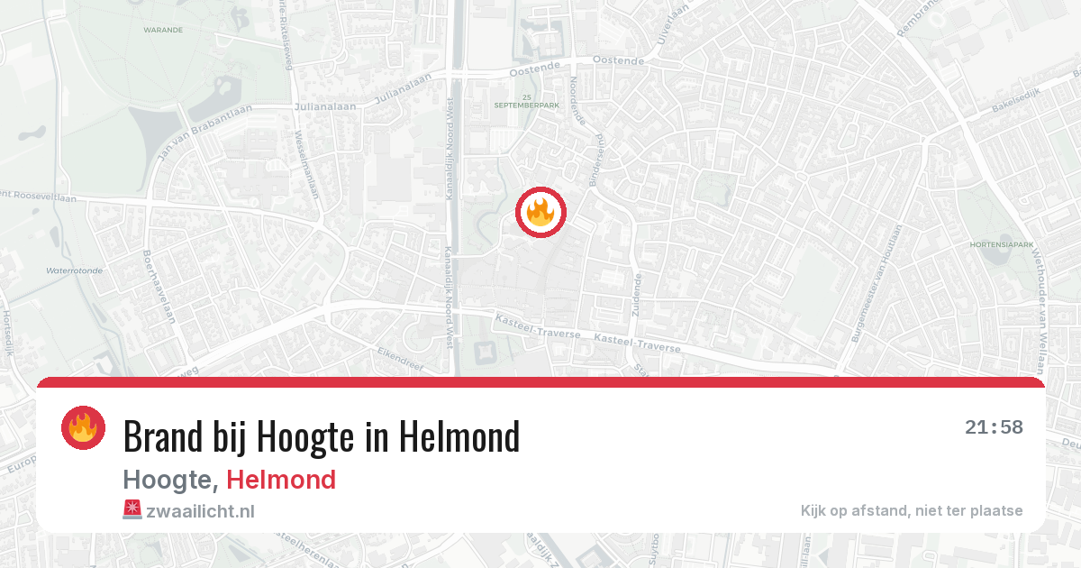 Brand bij Hoogte in Helmond — 10 mei 2026