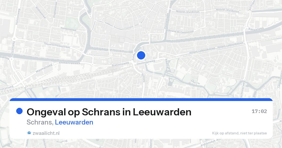 Ongeval op Schrans in Leeuwarden — 17 aug 2026