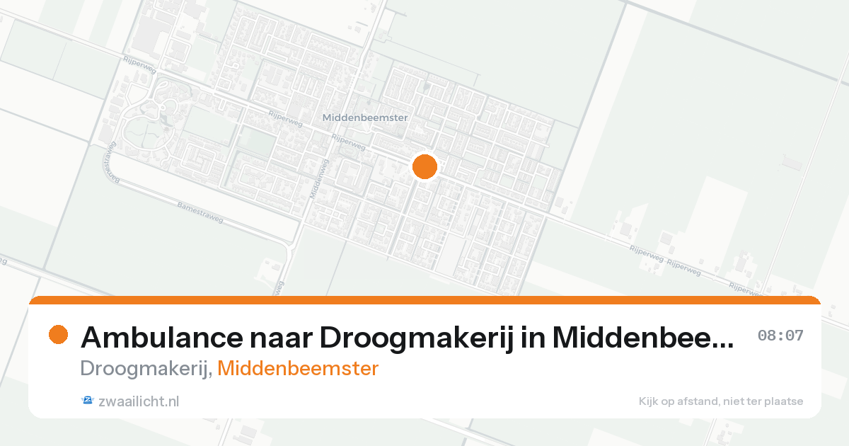 Ambulance naar Droogmakerij in Middenbeemster — 16 aug 2026