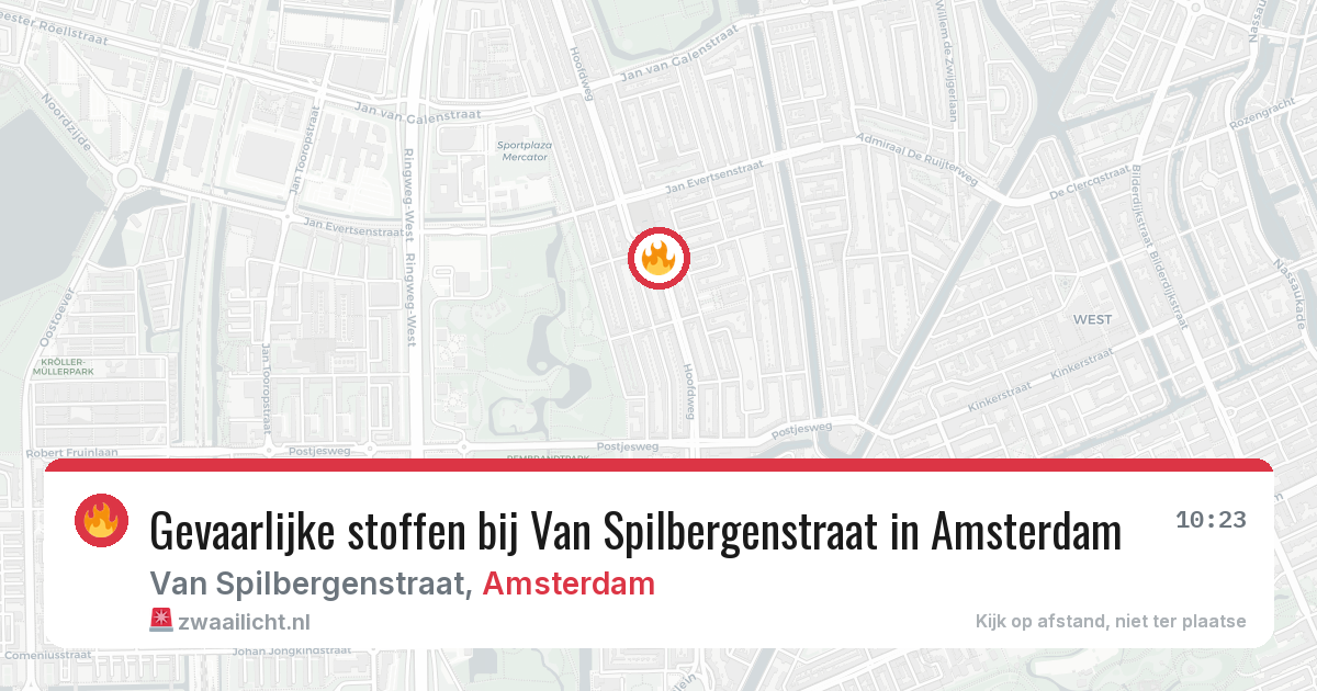Gevaarlijke stoffen bij Van Spilbergenstraat in Amsterdam — 26 mei 2026
