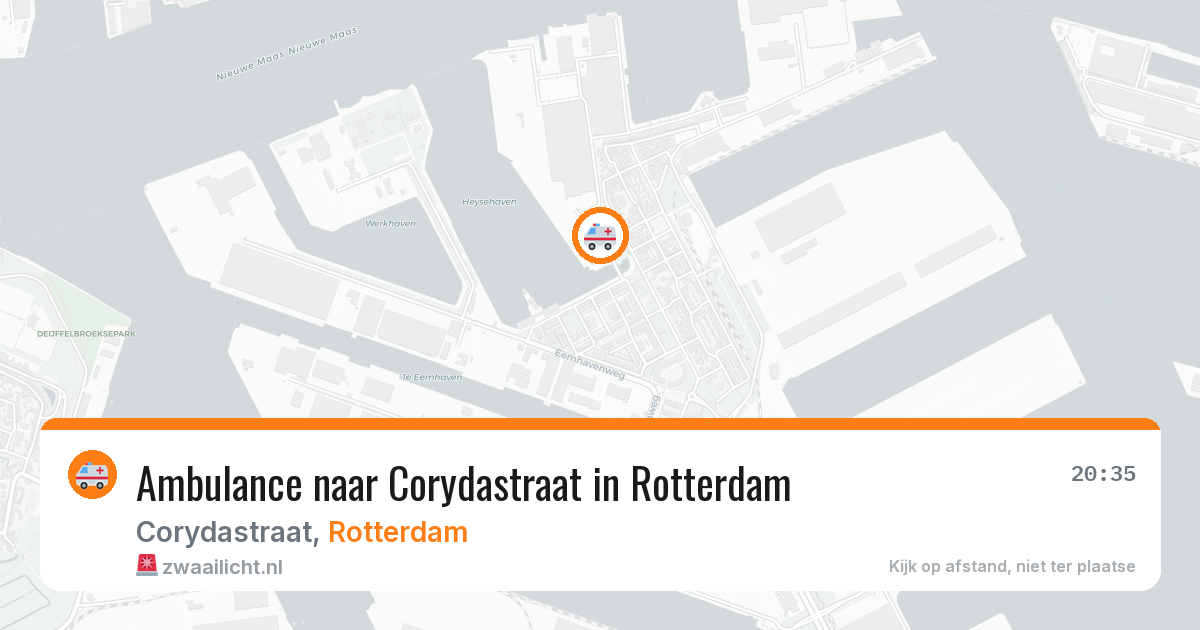 Ambulance naar Corydastraat in Rotterdam — 3 aug 2026