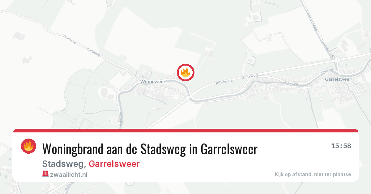 Woningbrand aan de Stadsweg in Garrelsweer — 19 jan 2026