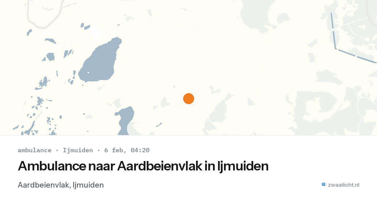 Ambulance naar Aardbeienvlak in Ijmuiden — 6 feb 2026