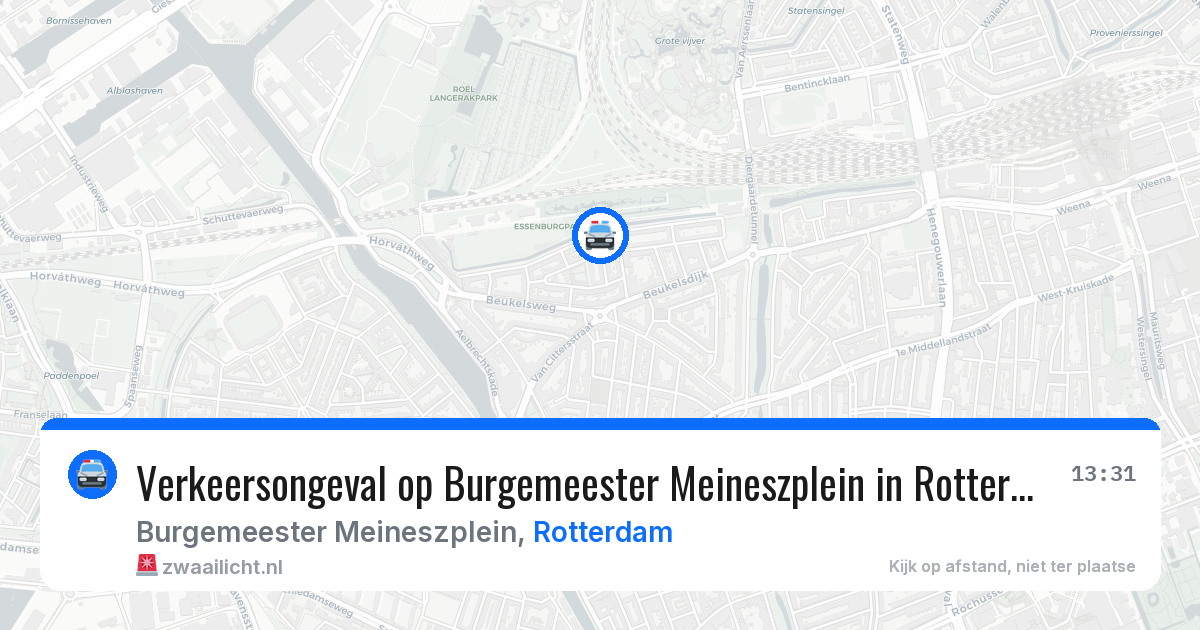 Verkeersongeval op Burgemeester Meineszplein in Rotterdam — 19 jun 2026