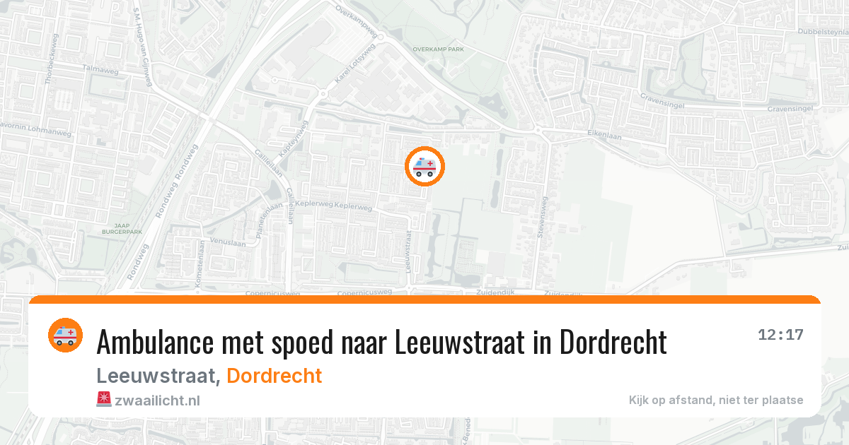 Ambulance met spoed naar Leeuwstraat in Dordrecht — 20 jan 2026