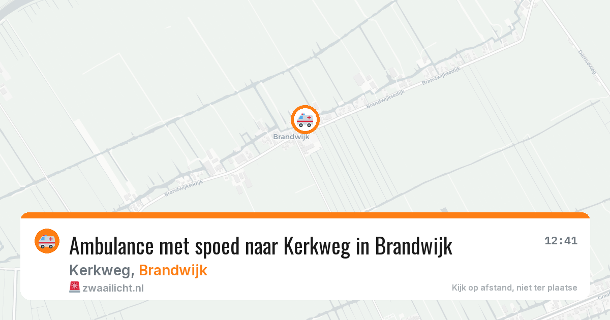 Ambulance met spoed naar Kerkweg in Brandwijk — 30 jan 2026