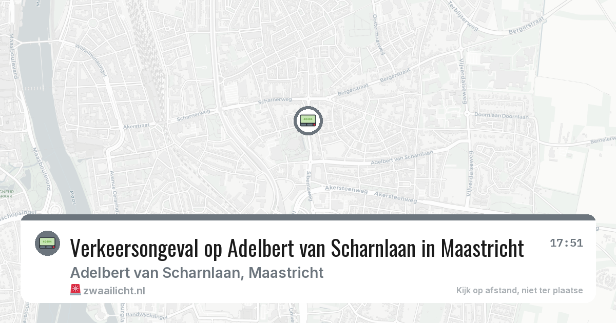 Verkeersongeval op Adelbert van Scharnlaan in Maastricht — 25 jul 2026