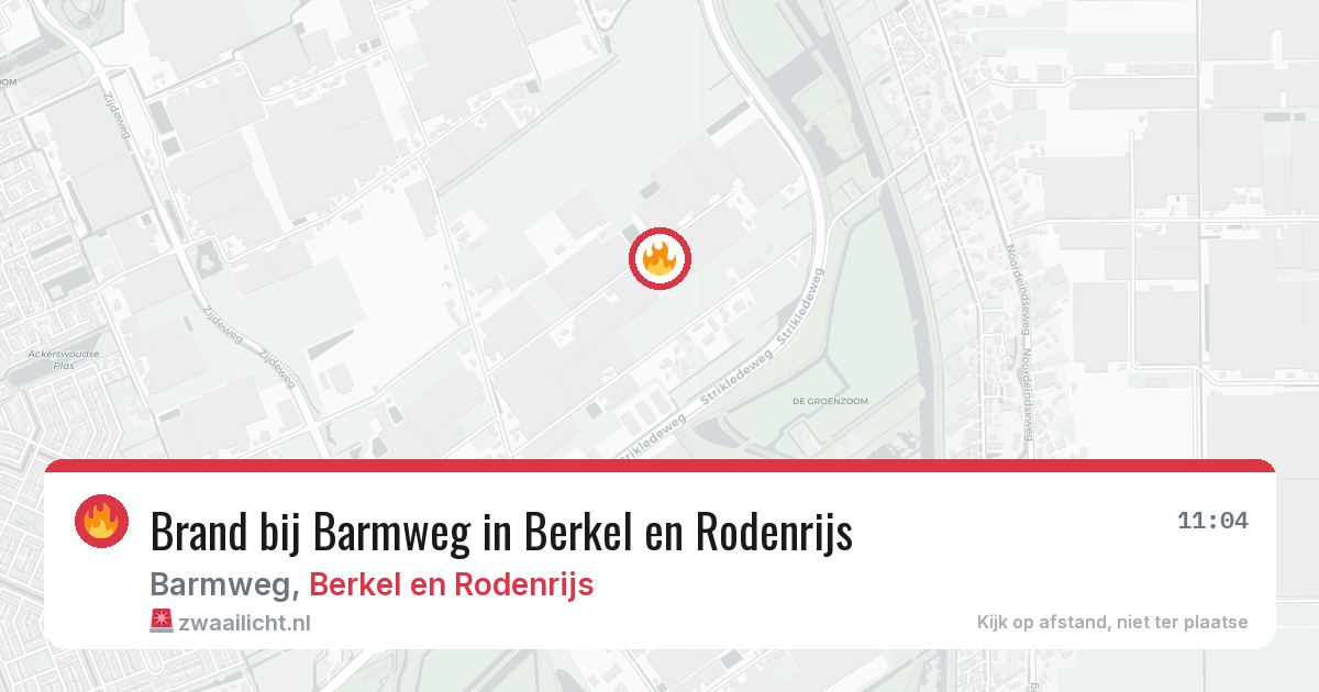 Brand bij Barmweg in Berkel en Rodenrijs — 31 mrt 2026
