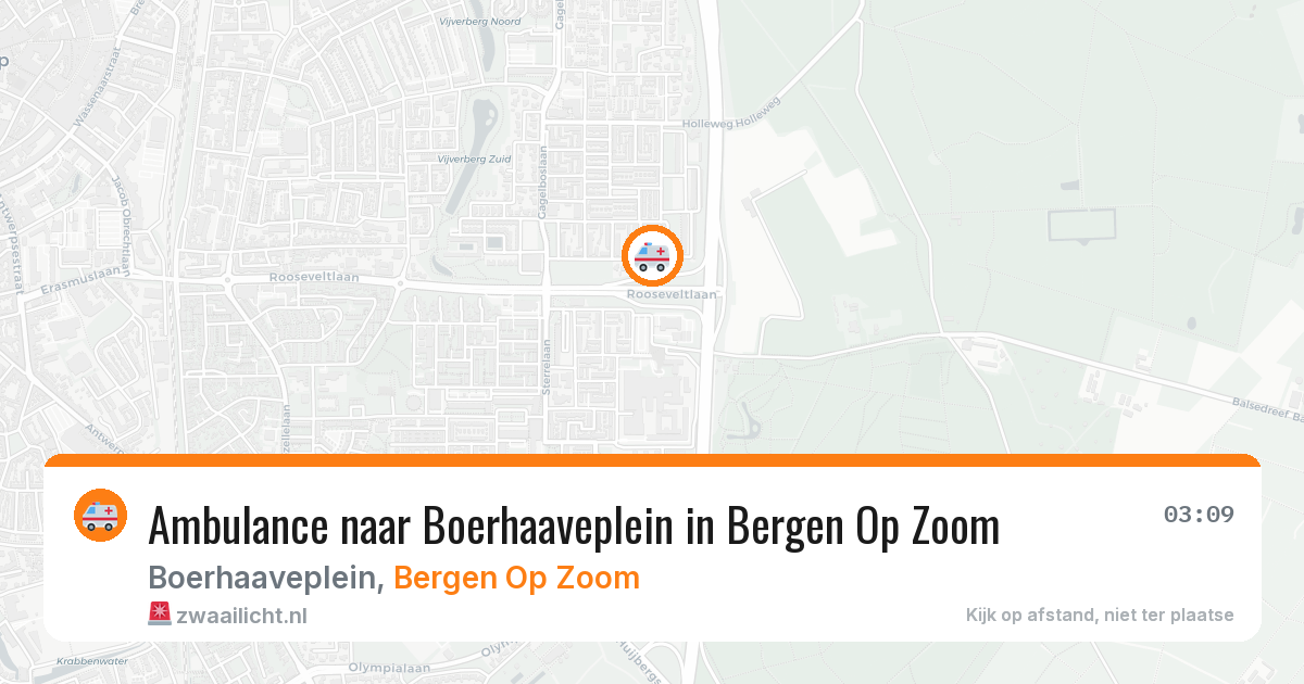 Ambulance naar Boerhaaveplein in Bergen Op Zoom — 13 aug 2026