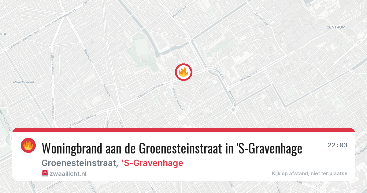 Woningbrand aan de Groenesteinstraat in 'S-Gravenhage — 5 mrt 2026