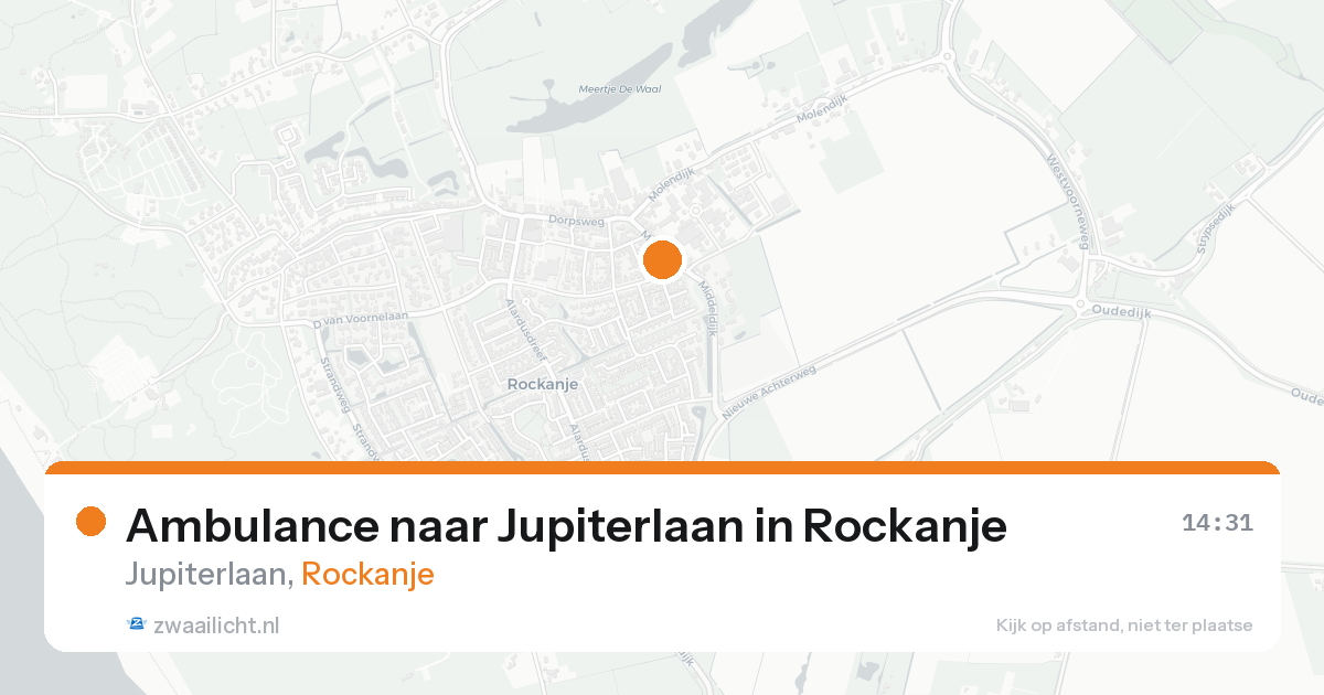Ambulance naar Jupiterlaan in Rockanje — 23 aug 2026