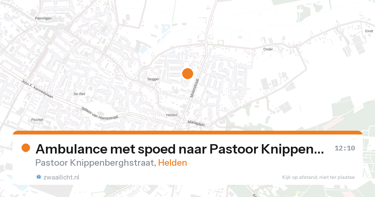 Ambulance met spoed naar Pastoor Knippenberghstraat in Helden — 26 aug 2026