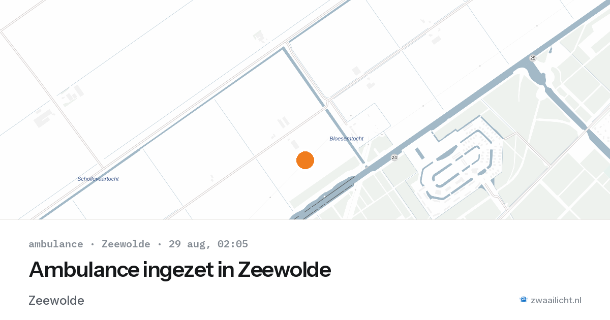 Ambulance ingezet in Zeewolde — 29 aug 2026